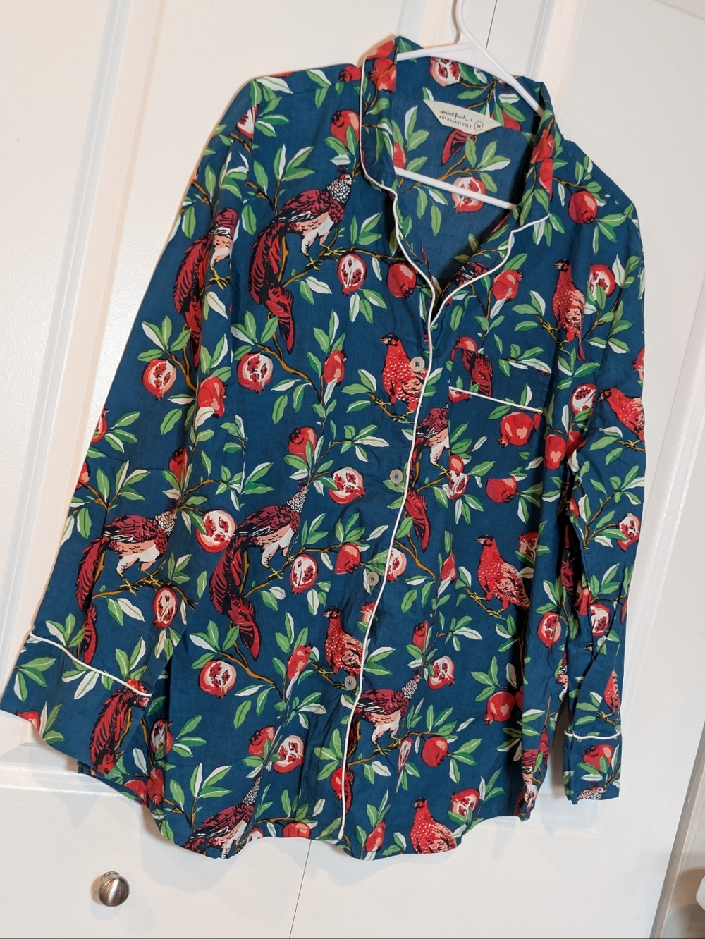 Anthropologie PrintFresh Pomegranate Pajama Top XL - Picture 3 of 6